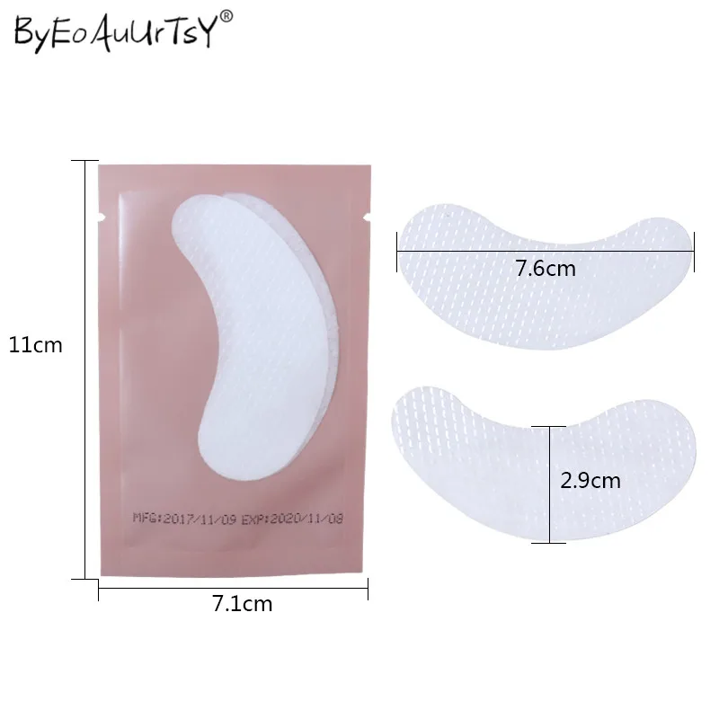 50pairs Pink Women Under Eye Pads Patches Eyelash Extension Eye Lash Paper Stickers Patches Application Make Up Tools (4)