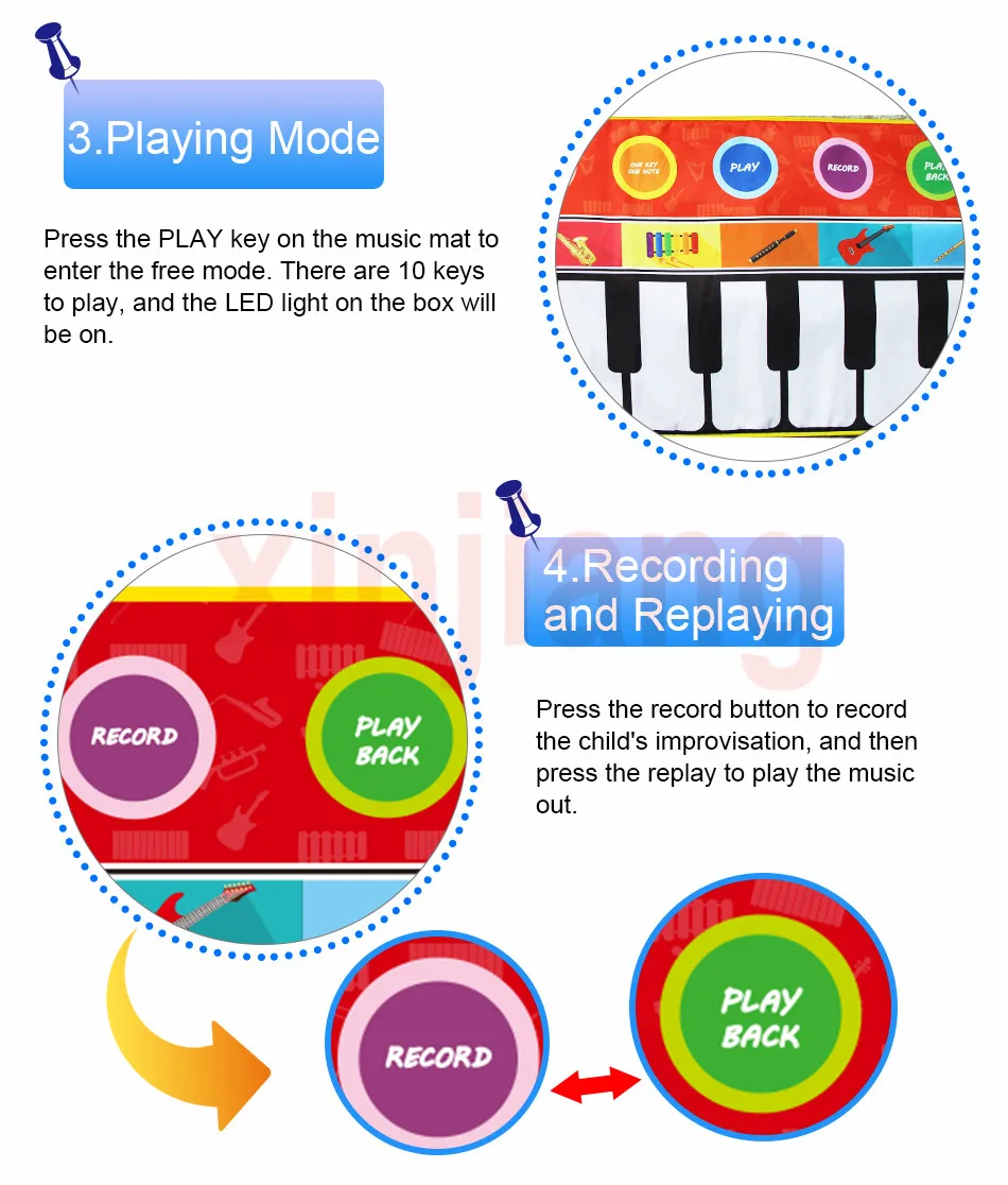 148x60 см Электронный Многофункциональный Музыкальный Фортепиано детский игровой коврик 8 инструментов комбинации музыкальный коврик образование детские игрушки дети}