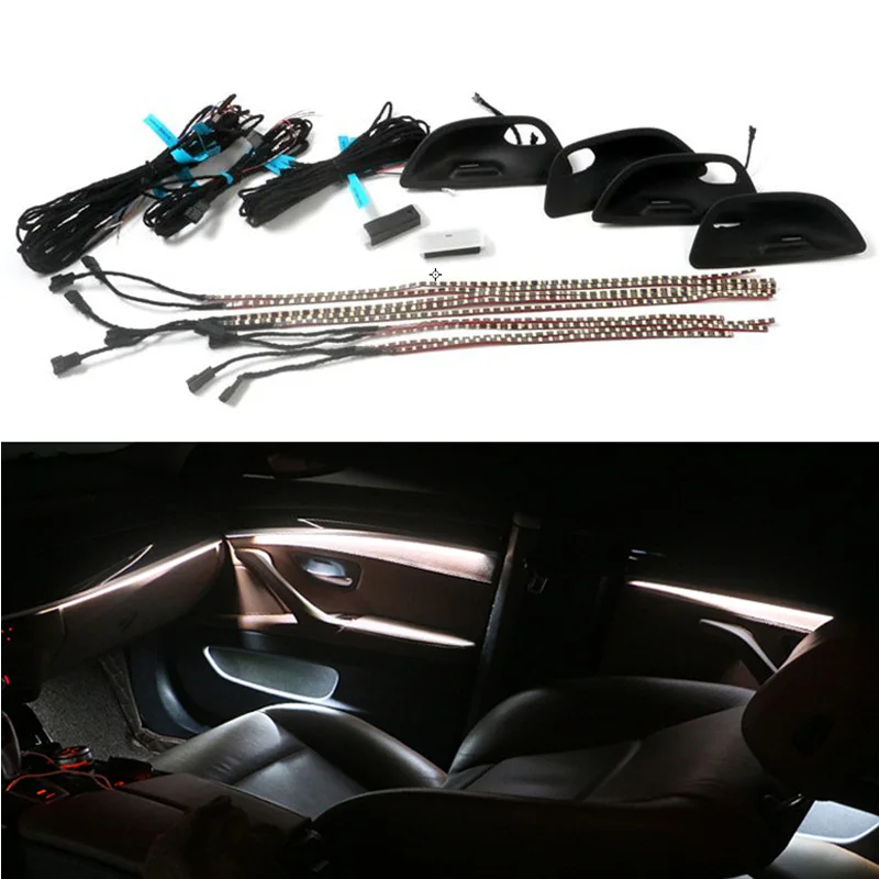 Us 179 95 Car Styling 3 Colors Car Interior Decorative Led Stripes Atmosphere Lamps Upgrade Led Lights For Bmw 5 Series F10 F11 F18 525 In Interior