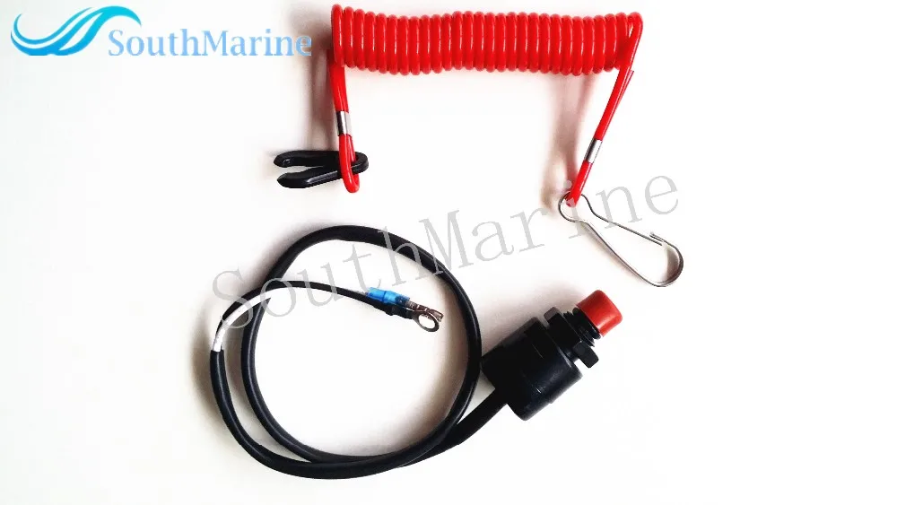 Лодочный мотор 682-82556-00& 65W-82575-00 6E9-82575-00 Kill Stop Switch& Safety Tether Lanyard для Yamaha/Tohatsu подвесной