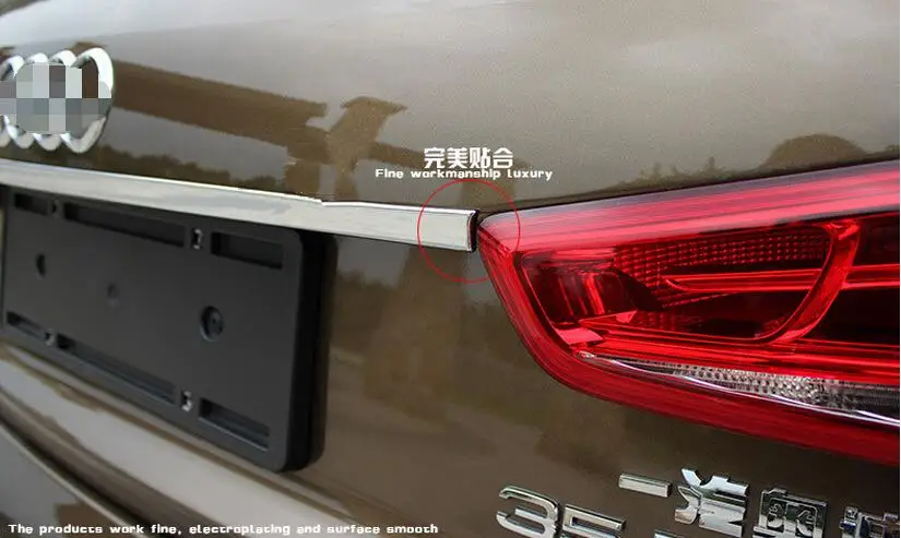 

Lapetus Задняя Крышка багажника отделка багажника Ручка двери литье сапог гарнир рамка Крышка для Audi Q3 2013 2014 2015 нержавеющая сталь