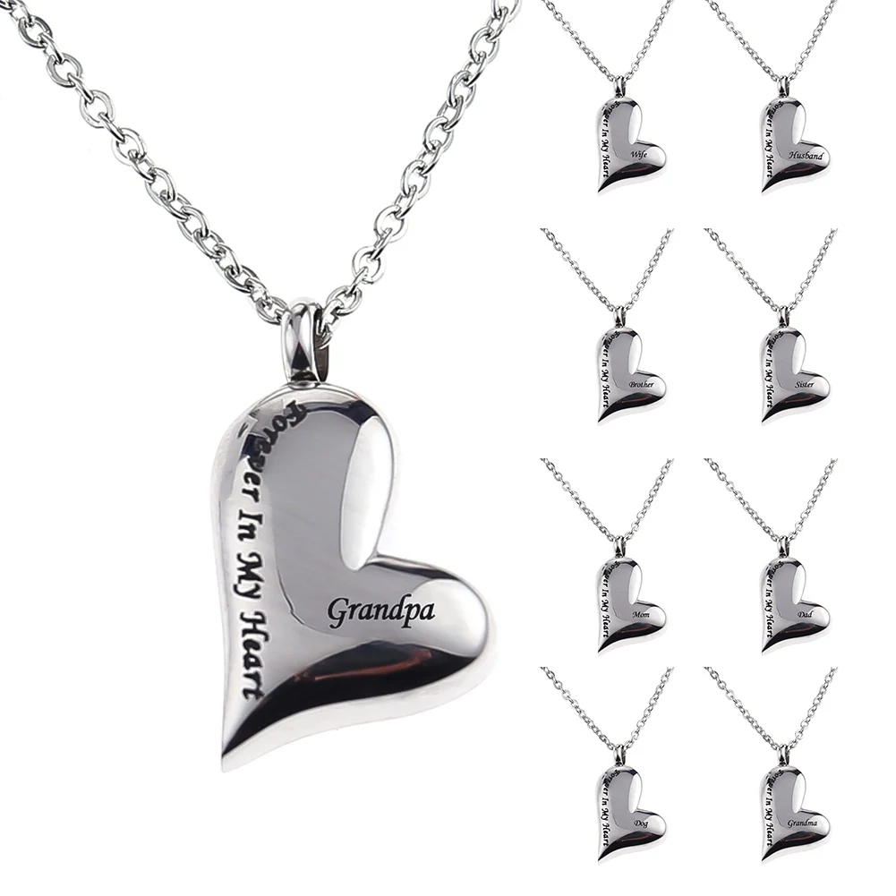 

Forever In My Heart Ashes Casket Keepsake Jewelry Cremation Urns Pendant Ashes Casket for Pet/ Human Commemorative Pendant