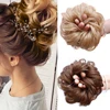 MEIFAN Synthetic Elastic Hair Scrunchie Curly Chignons Hair Rope Natural Fake Hair Bun Curly Clip in Hair Ponytails Extensions ► Photo 2/6