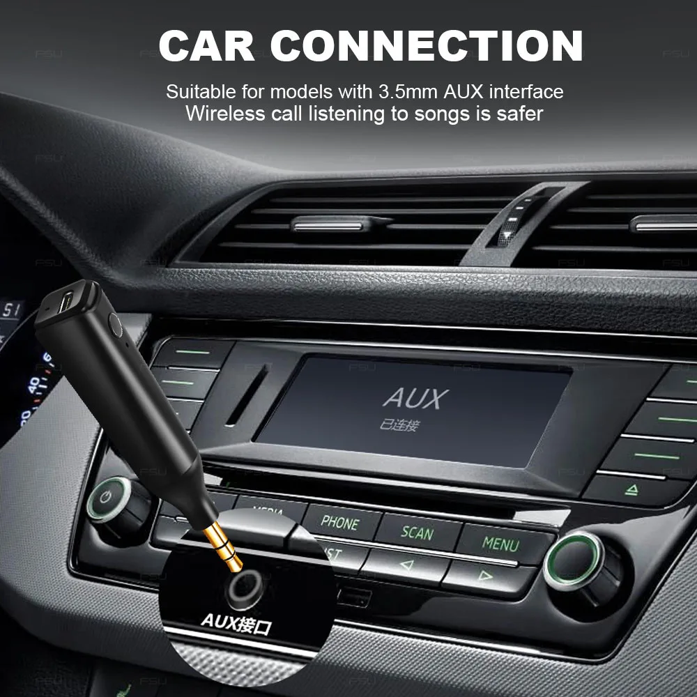bluetooth 5 0 receiver Wireless bluetooth Adapter audio for headphone portable Audio Car Kit Receiver For Notebook Pad Phone