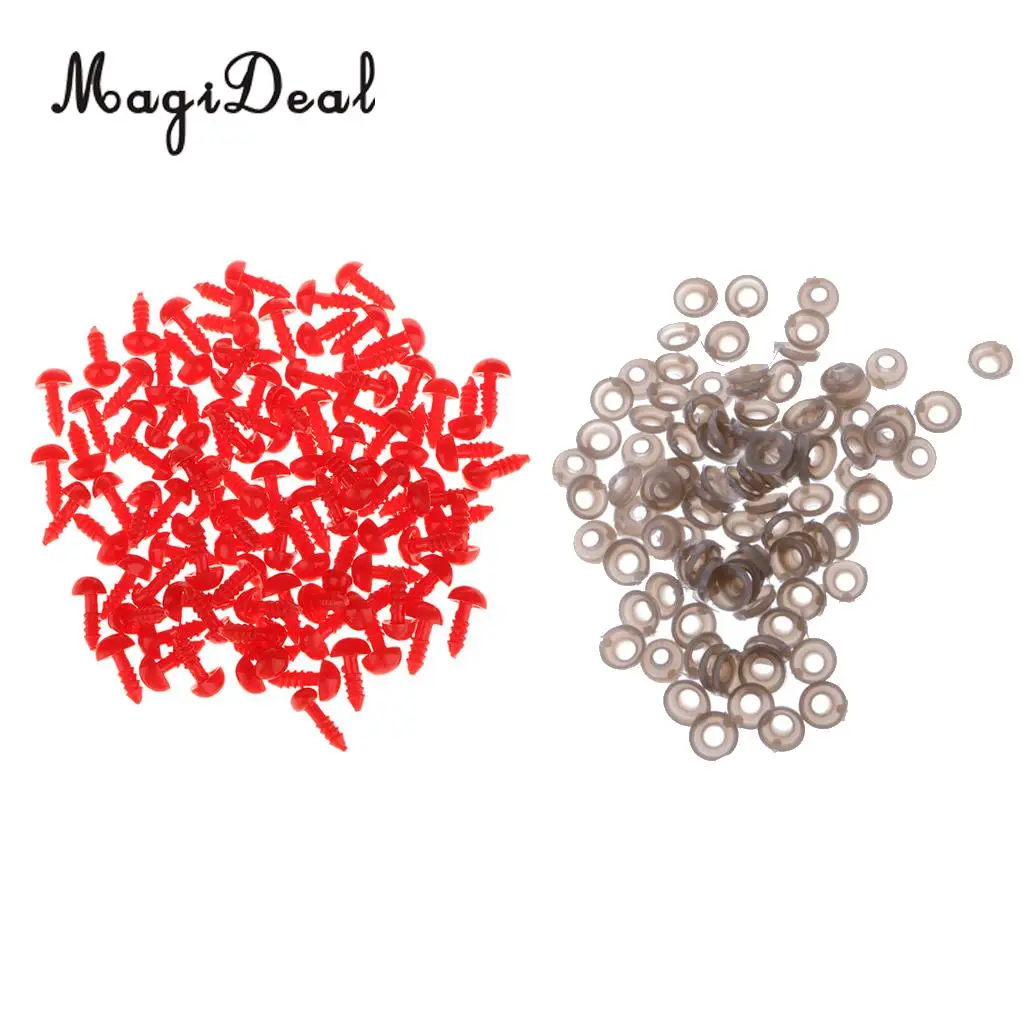 100Pcs Plastic Dolls Noses Acrylic 7x9mm Safety Nose Toy Animal Bear Dog DIY Making Accessories Crafts