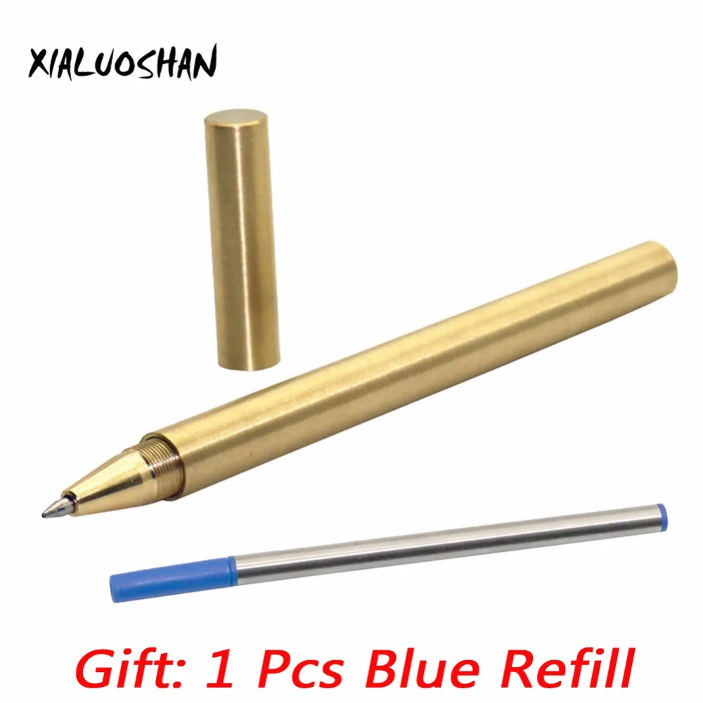 1 Pcs Handmade Copper Black Gel ink Pen 0.5mm Unique Cool Pen Novelty