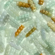 10 шт. естественный грузовой автомобиль висит сумка polygonatum ключ висит нефрита кулон серьги аксессуары тканые DIY