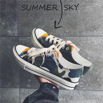 

2019 Mens Casual Breathable Shoes Sweat-Absorbant Sneakers Shoes Men Tenis Masculino Adulto Zapatos De Hombre Camouflage Shoes