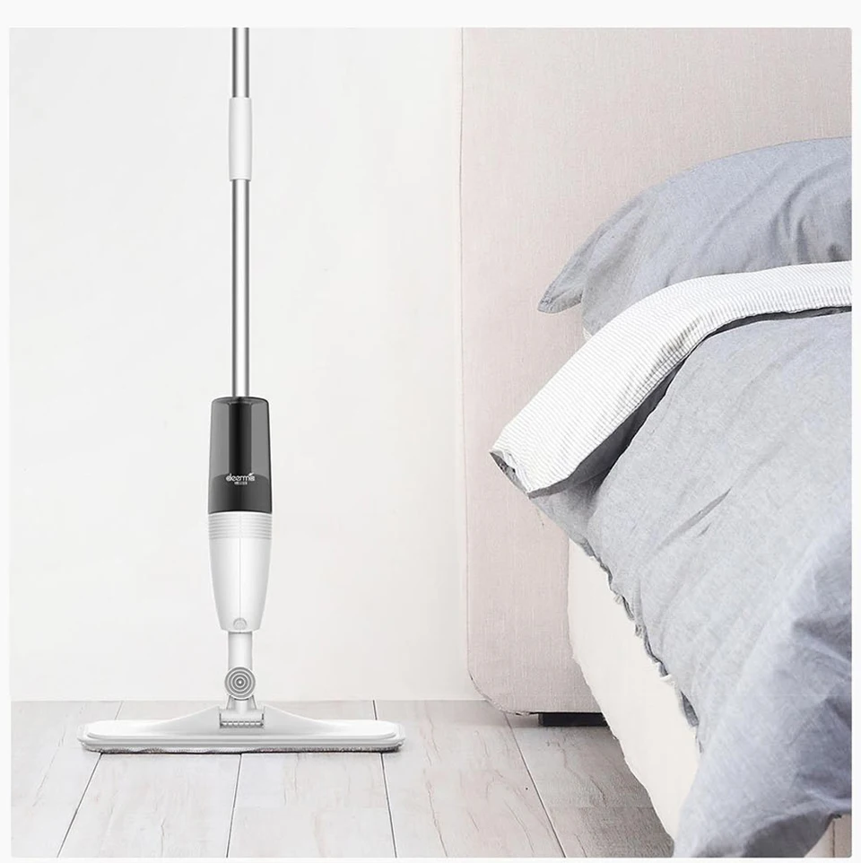 Original Xiaomi Deerma Water Spraying Sweeper Mijia Floor Cleaner Carbon Fiber Dust Mops 360 Rotating Rod 350ml Tank Waxing Mop  (23)
