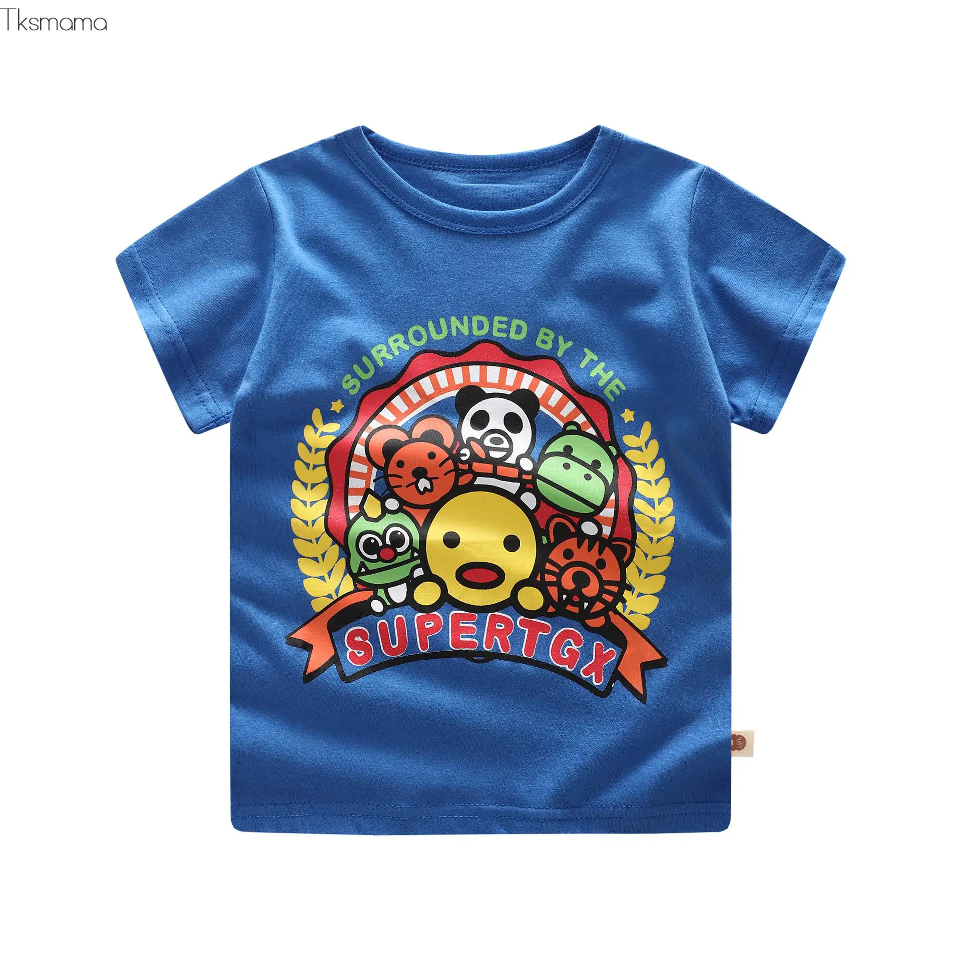 Модная летняя футболка с рисунком рыбы для маленьких мальчиков горячая Распродажа очаровательный короткий рукав для маленьких девочек