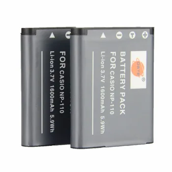 

DSTE 2PCS NP-110 Rechargeable Battery for Casio Exilim Zoom EX-Z2000 Series Z2000BK Z2000PK Z2000RD Z2000SR Z2000VT Camera