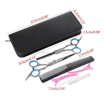 

1 Set Professional Hair Scissors Flat Scissors Thin Hair Cut Styling Tool Set Salon Cutting Tools With case Je21 19 Dropship