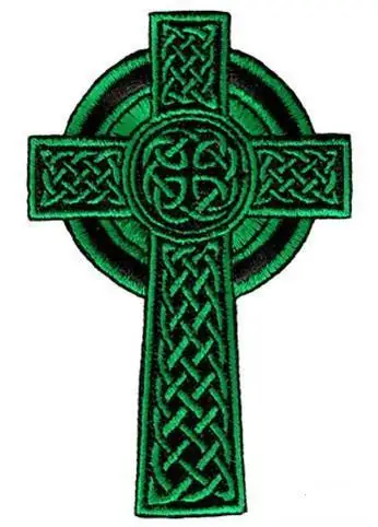 

GREEN CROSS St Patrick's day applique embroidered IRISH CHRISTIAN RELIGIOUS EMBLEM WHOLESALE DROPSHIP FREE SHIPPING