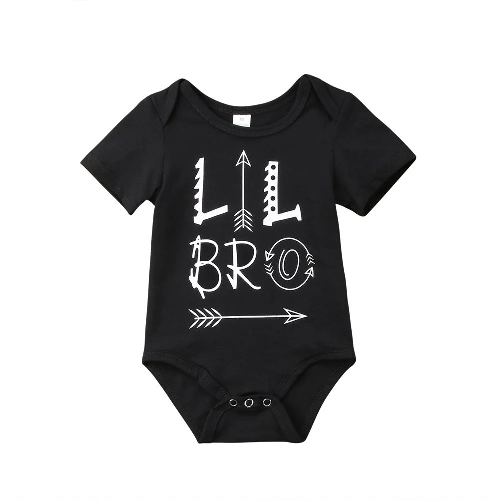 Для новорожденных Одежда для маленьких детей Топы Famliy соответствующий костюм большой брат футболка младший брат боди для мальчиков От 0 до 6 лет