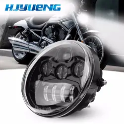 Hjyueng 60 Вт VRSC/V-rod светодиодные фары с дневного света вродь фар Овальный для Harley V стержень vrscf vrscr Harley налобный фонарь