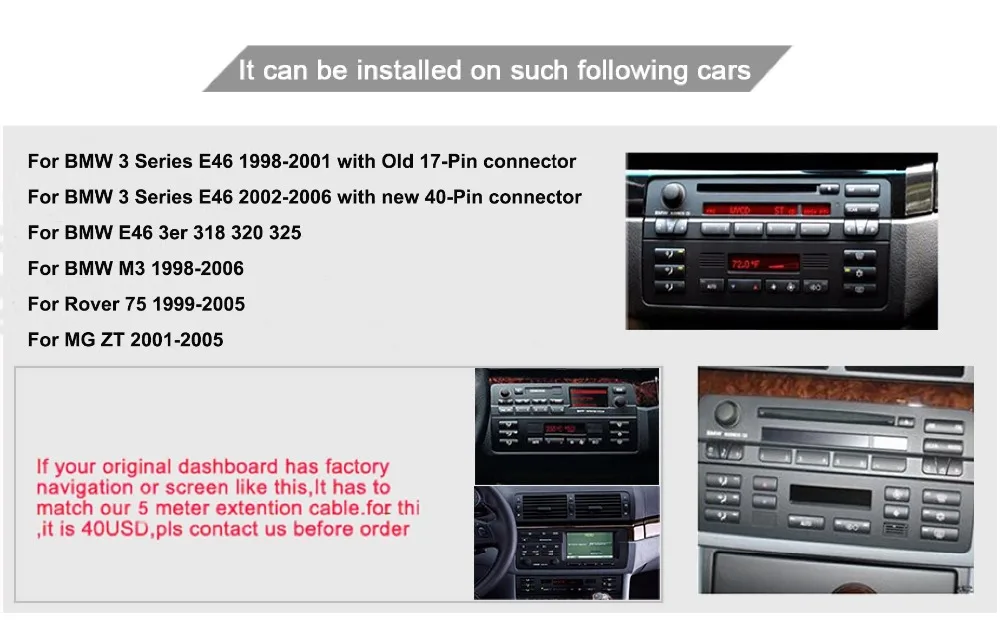 Flash Deal HOT ! HD touch screen 1 din 7 inch Android 9.0 car dvd player for BMW E46 M3 With Wifi 3G GPS Bluetooth Radio RDS Steering wheel 1