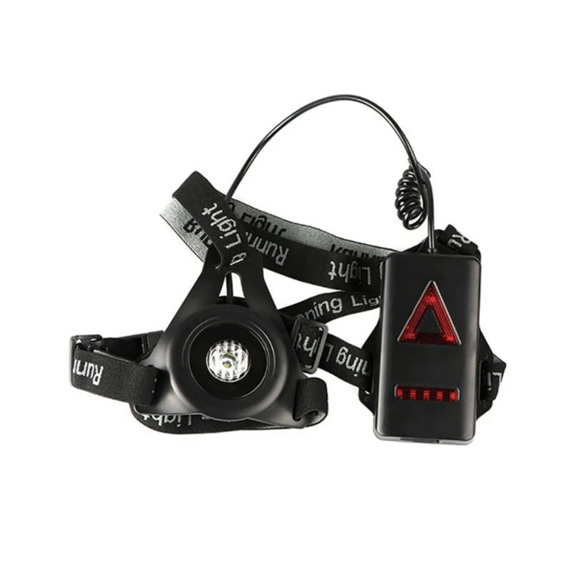

Outdoor Sport Running Cycling Bicycle Lights LED Night Running Flashlight Warning Lights Waterproof USB Charge Chest Bike Lamp