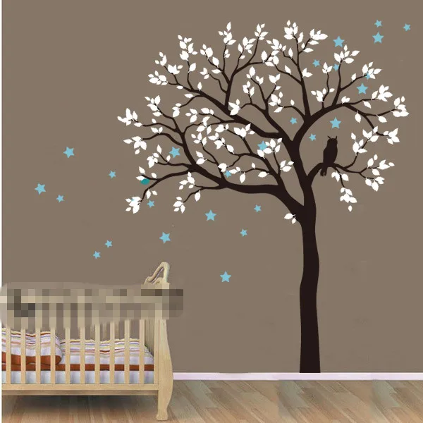 Diy Large Size Owl Hoot Star Tree Nursery Wall Stickers Removable Diy Large Size Owl Hoot Star Tree Nursery Wall Stickers Removable Decals Vinyls Children S Vinilos D814 In From Home