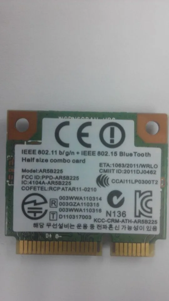 Qualcomm Atheros AR9485 AR5B225 AR9004WB 1NG мини PCI Express Wlan Wifi Беспроводная Bluetooth 4 0 карта|qualcomm atheros