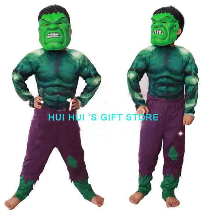 Free shipping ,children Animation Hulk/hulk muscle costume The avengers