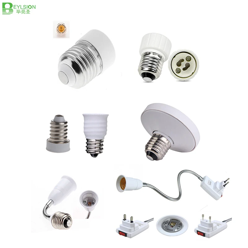 

BEYLSION E27 E14 GU10 MR16 E12 GX53 E27 Extend Convert US EU Holder Adapter Converter lamp Socket For Home Lighting Lamps