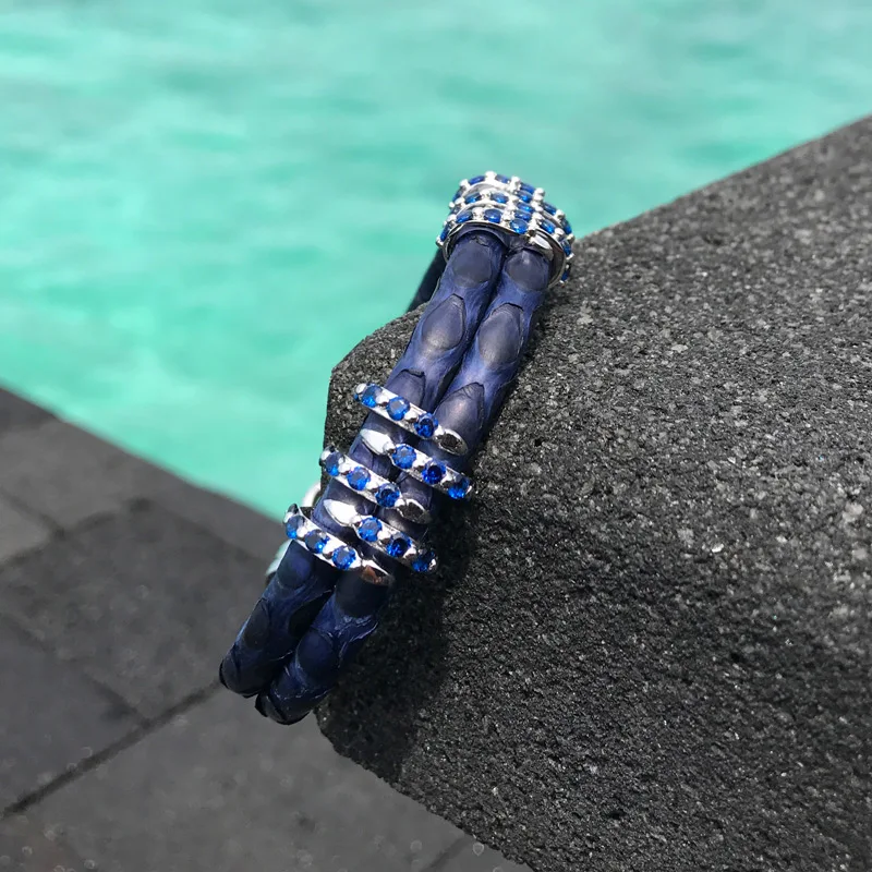 lucury python leather bracelet for men -VSST-01 (5)