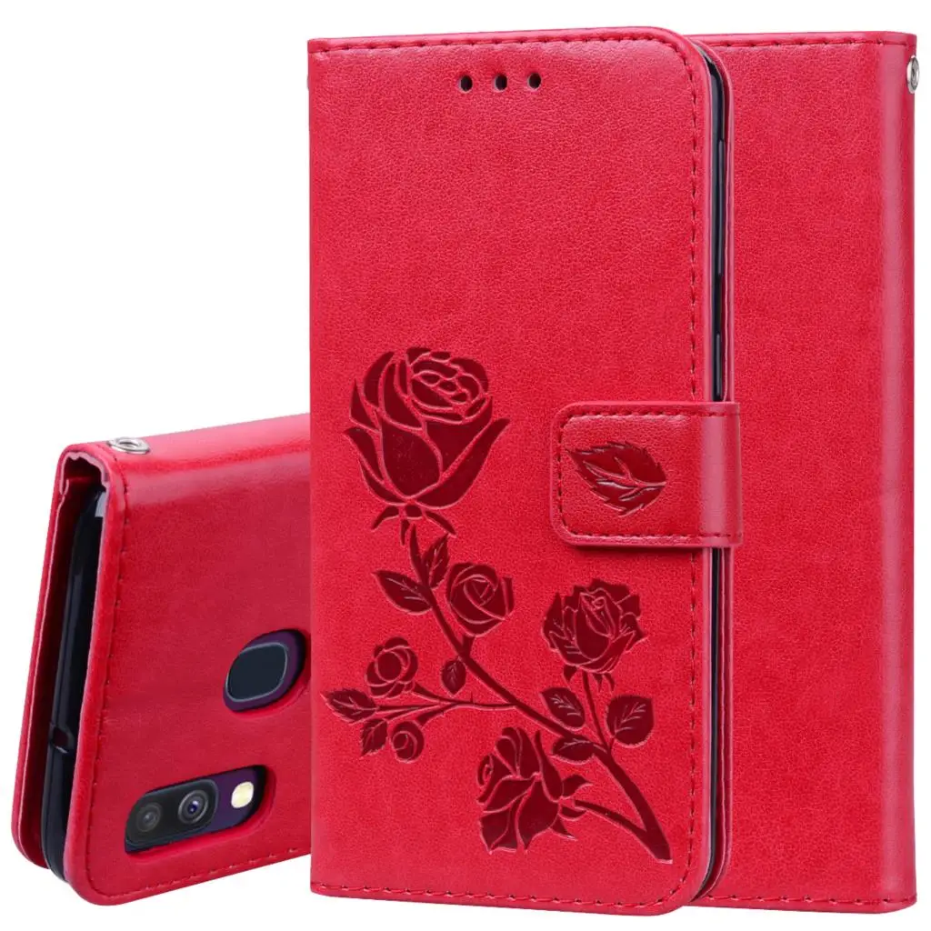 Best Magnetic Flip Case For Samsung Galaxy A40 A 40 Case Cover Leather Wallet Card Holder Bookcase PU Stand Wallet Cover