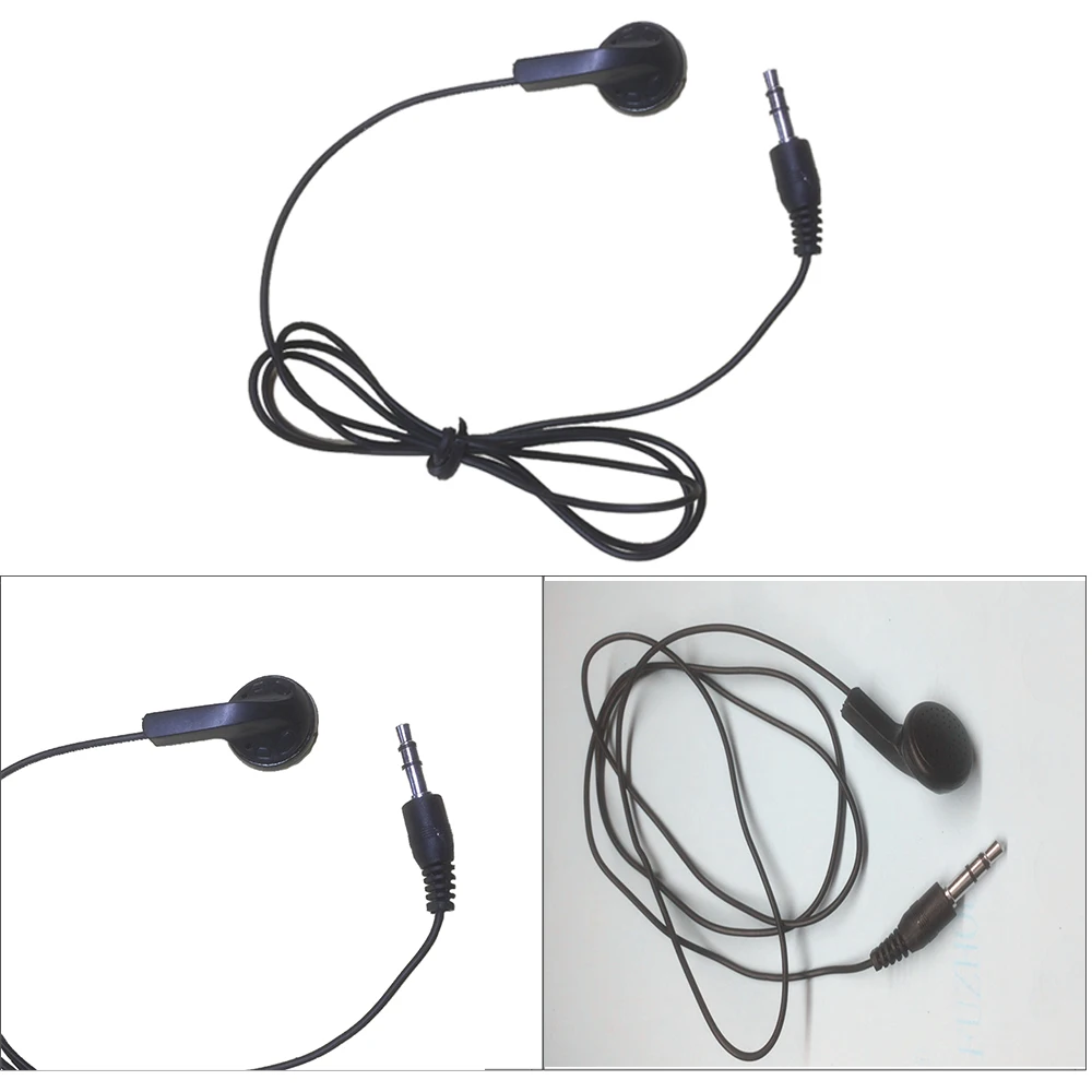 

80CM 3.5mm Mono Single Stereo In-Ear Earphone Headset for Common Phone No Microphone Unilateral earphones