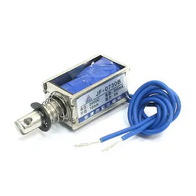 

JF-0730B DC 24V 300mA 5N/10mm Pull Push Type Solenoid Electromagnet
