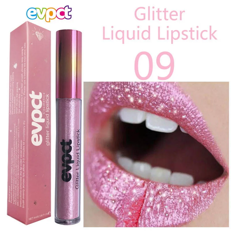 

Diamond Lipgloss Liquid Cosmetics 15 Colors Waterproof Long Lasting Glitter Lipgloss Makeup Professional Shining Levre Rouge
