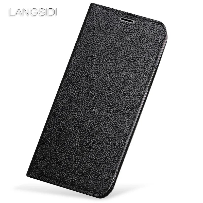 LANGSIDI чехол для телефона из натуральной кожи с откидной крышкой iPhone 11 pro max