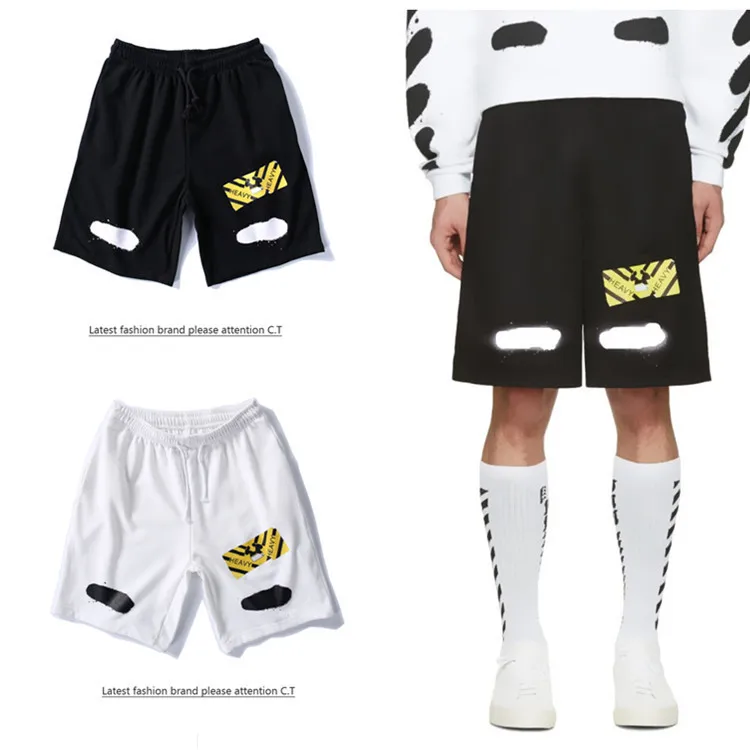 

2019 summer new shorts men's street graffiti fashion sports loose casual five points shorts