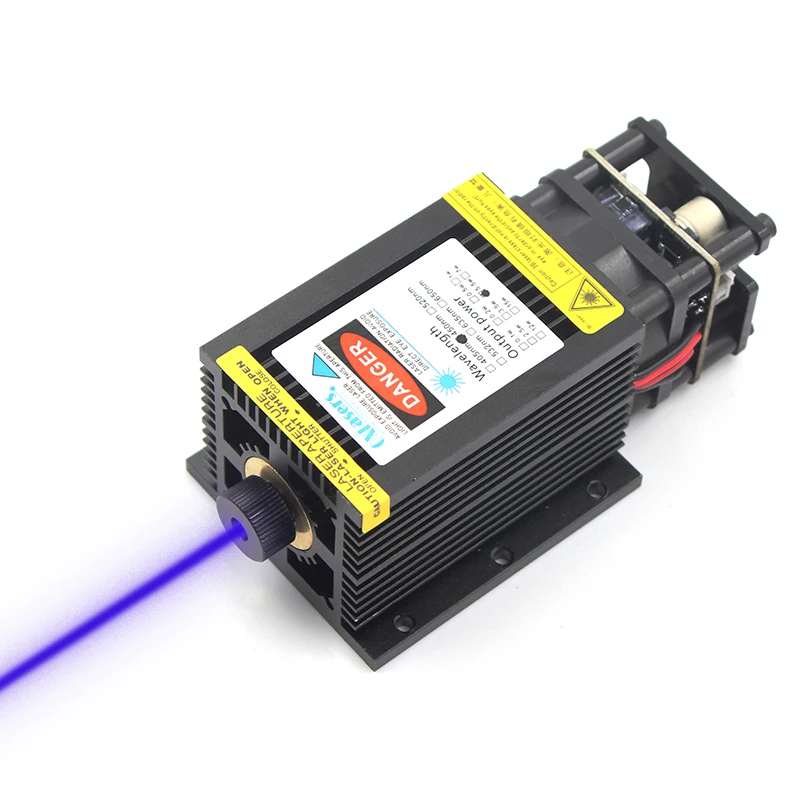 

oxlasers HEAVY DUTY 5500mw 5.5W Focusable blue laser modules with Big Heat Sink for CNC DIY laser wood router with PWM