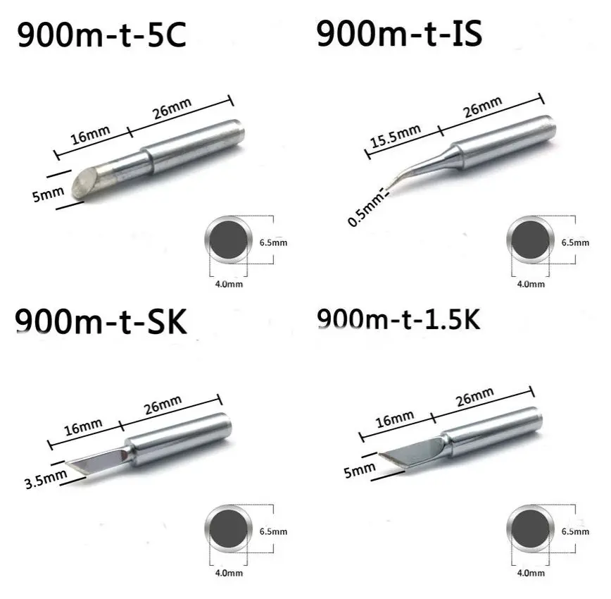 15 видов паяльной отвертки, Электрический железный наконечник 900M-T для паяльной станции Hakko, сварочный инструмент для ремонта, 10 шт./лот
