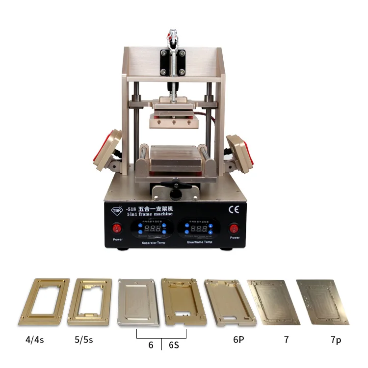 

TBK-518 5 in 1 Mobile Phone LCD screen Frame Laminator Separator Bezel Separate Glue Remover Preheating Machine