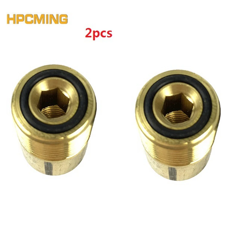 2Pcs Brass Pressure Washer Hose Connector Adaptor Faucets Washing