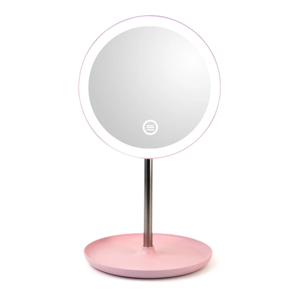 

LED Light Makeup Mirror Table Lamp Fashion 360° Rotation Brightness Adjustable Beauty Cosmetic Mirror espejo de maquillaje