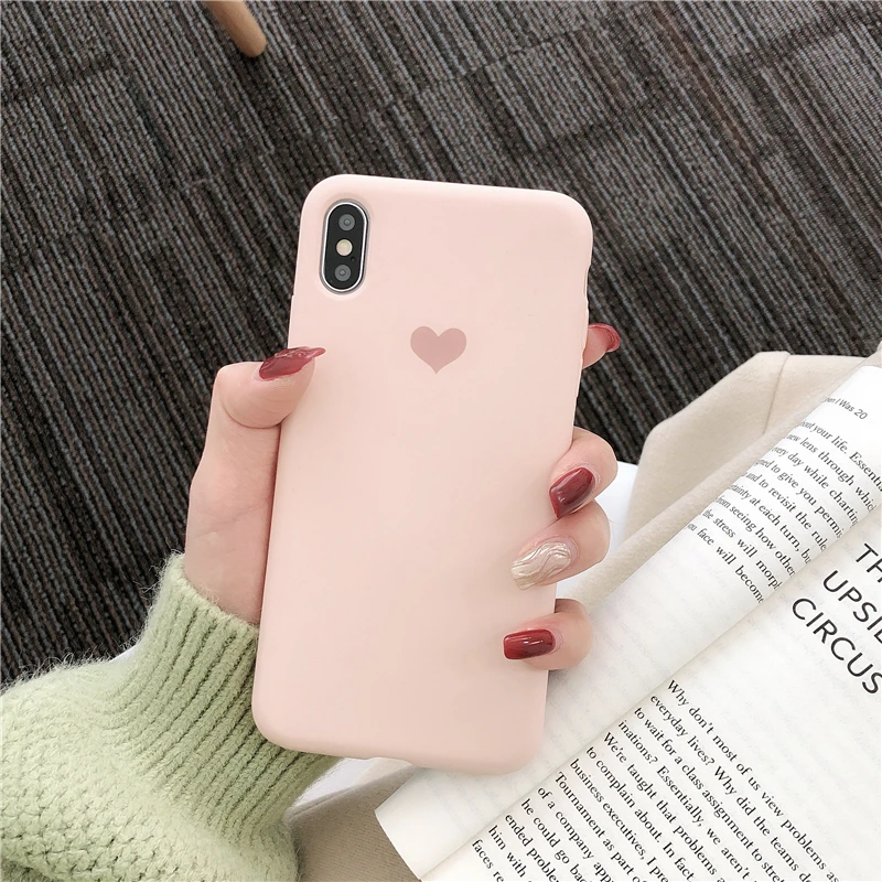 Love heart жидкостный Мягкий силиконовый чехол для iPhone 11 11Pro Max XS Max X XR для iPhone 6 6s 7 8 Plus матовый чехол