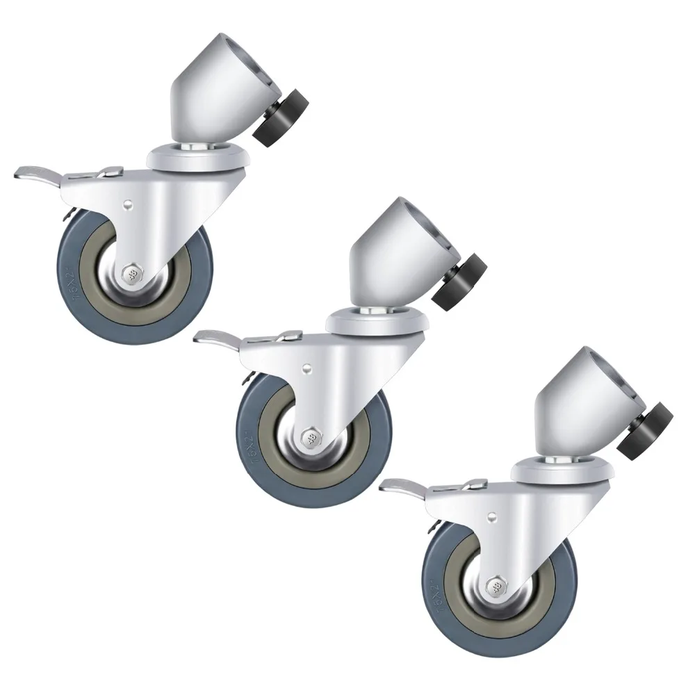 

Neewer 3-Pack Swivel Caster Wheel with Durable Metal Construction for Light Stand with 25mm Diameter Leg Suitable for Studio