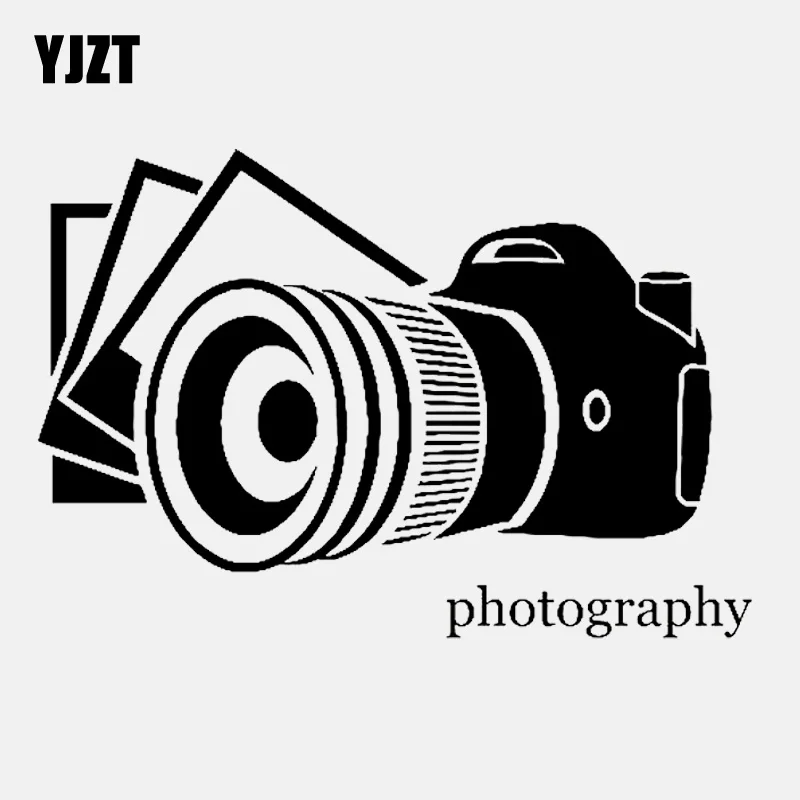 YJZT 14 4 см * 10 1 модная фотокамера фото наклейка виниловая черная/Серебристая