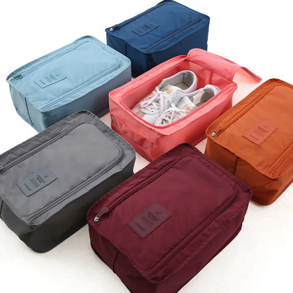 Fashion Nylon Mesh Travel Portable Tote Shoes Pouch Waterproof Storage Bag Korea Style Gifts 4 Colors