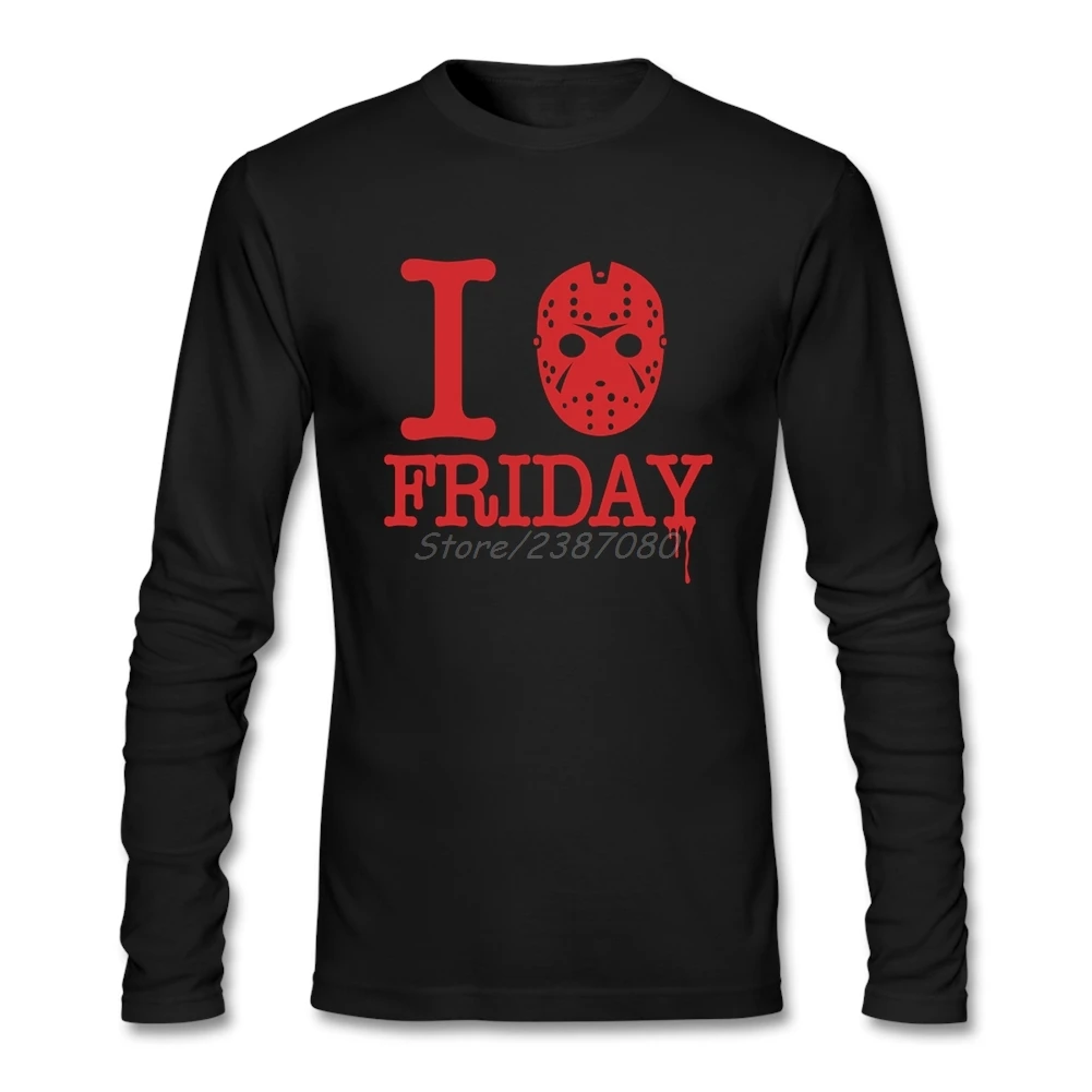 Friday the 13th Jason T Shirt Long Sleeve Custom Men 2019 New Cheap O-neck Cotton I Love Shirts | Мужская одежда