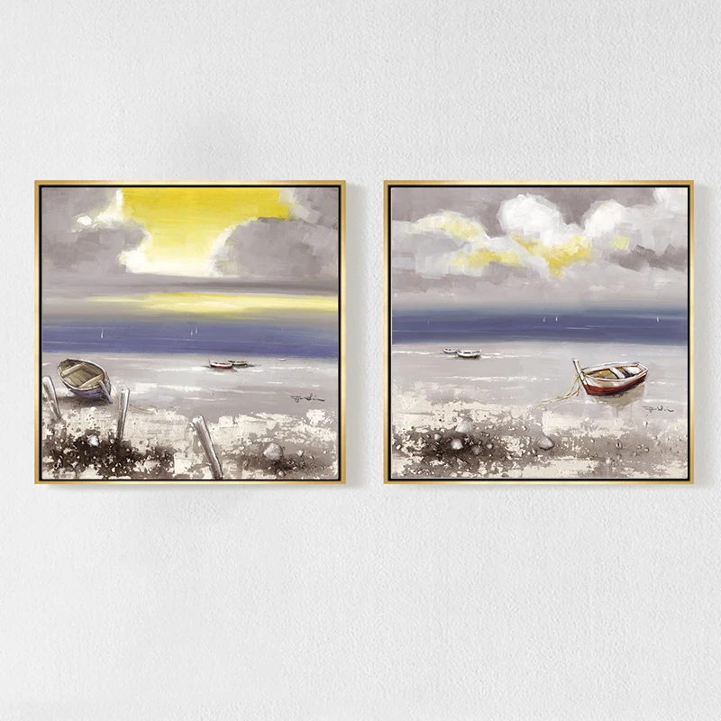 Wall Pop Art Modular Cuadros Pictures Poster Canvas Sailboat Beach Seascape House Painting Prints Home Decor Restaurant no frame