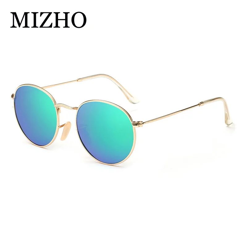 

MIZHO Celebrity Tiny Unisex Retro Metal Round Sunglasses Men Polarized Brand Designer Small Face Hip Hop Mirror Glasses Women