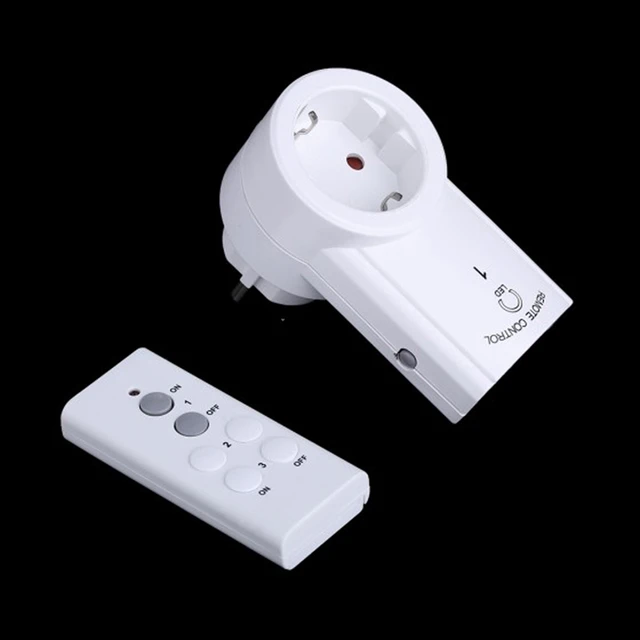 EU Plug Wireless Remote Control Power Outlet Light Switch Plug