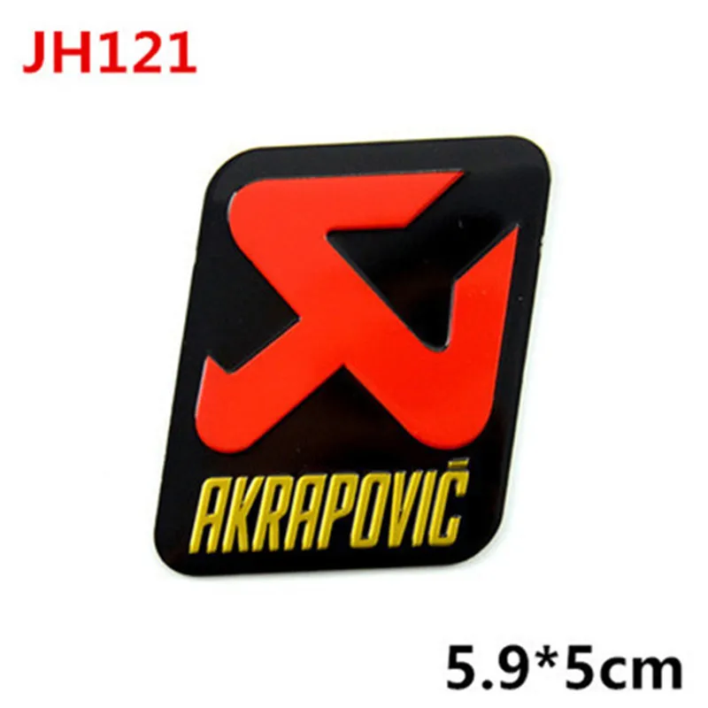JH121 3D алюминиевый сплав автомобиля MIVV AR YOSHIMURA стикер Leovince CBR Twobrothers AKRAPOVIC Стрелка Мотоцикл Глушитель выхлопная наклейка на трубы - Цвет: JH121