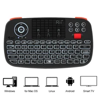 Rii i4 Mini BT Wireless Keyboard With Touchpad 2.4GHz Backlit Mouse Remote Control For Windows Android TV Box Smart TV - Image 4
