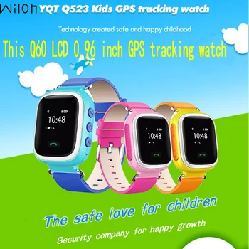 

GPS Tracker Watch for Kids Safe GPS Watch Q60 0.96 inch LCD smart Wristwatch SOS Call Finder Locator Tracker Anti Lost 1pcs D