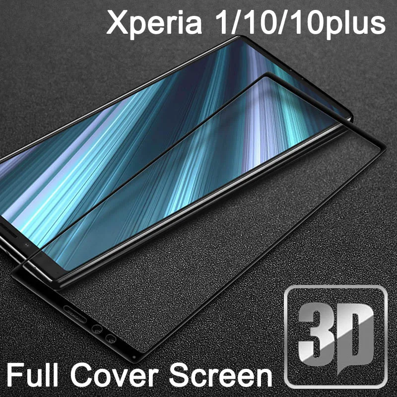 3D закаленное стекло для Xperia 10 plus изогнутая полная защитная пленка для экрана Крышка для sony Xperia 1/10/10plus защитная пленка