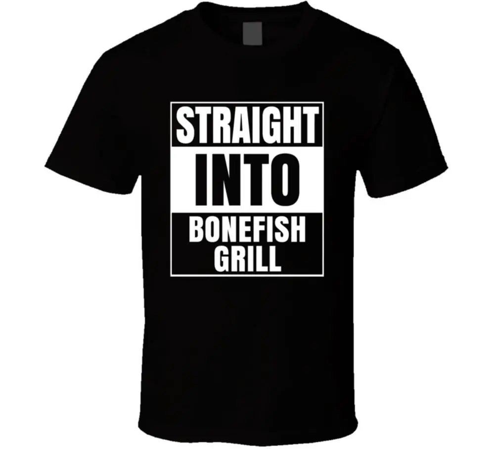 Прямая в Bonefish гриль фаст-фуд вентилятор Футболка крутая Повседневная гордость